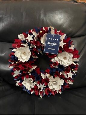 Martha Stewart Patriotic Wooden Curl Star Wreath